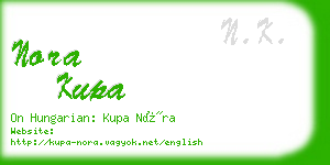 nora kupa business card